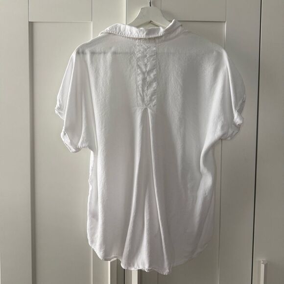CLOTH & STONE White Short Sleeve Button down shirt | Size Small - Picture 2 of 4